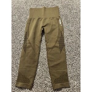 F16 Gymshark cropped leggings size small army green‎ olive